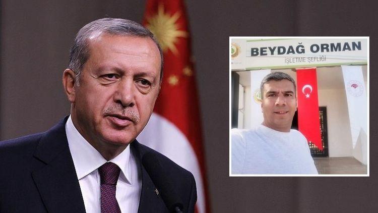 Cumhurbaşkanı Erdoğandan şehit orman işçisinin ailesine başsağlığı mesajı
