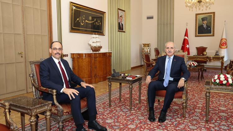 TBMM Başkanı Kurtulmuş, MİT Başkanı Kalını kabul etti