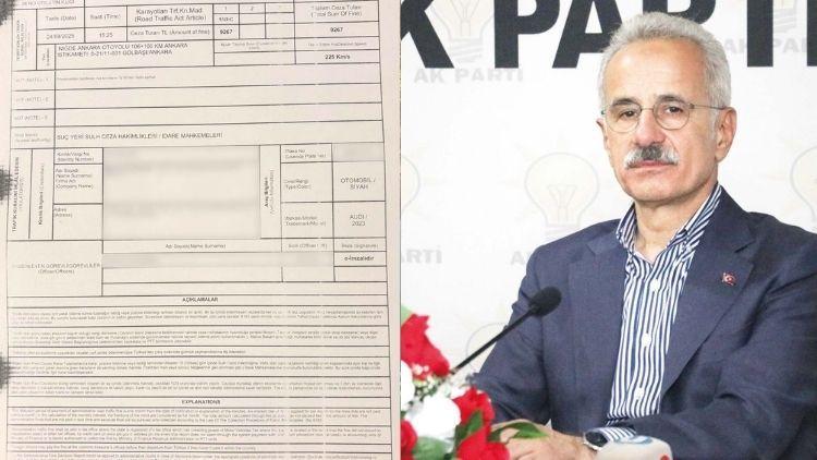 Bakan Uraloğlu’na trafik cezası kesildi
