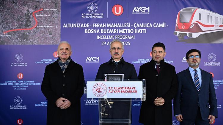 Altunizade-Çamlıca Camii-Bosna Bulvarı metro hattında çalışmalar sürüyor