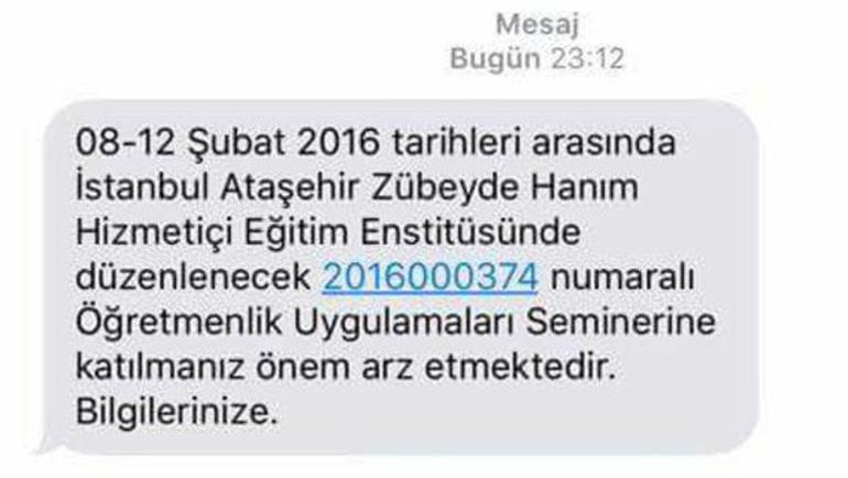 MEB'den o ilçedeki öğretmenlere SMS'li çağrı! - Resim: 0