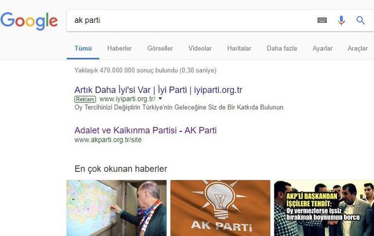 Turkish opposition İYİ Party ‘trolls’ ruling AKP with Google ads