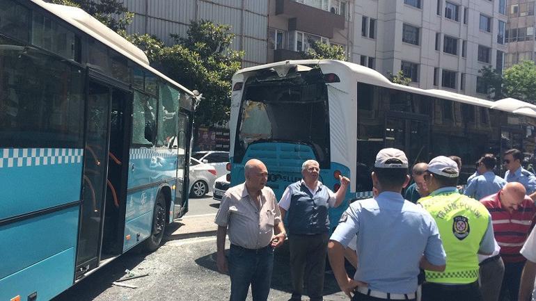 Six injured as three buses crash in Istanbul