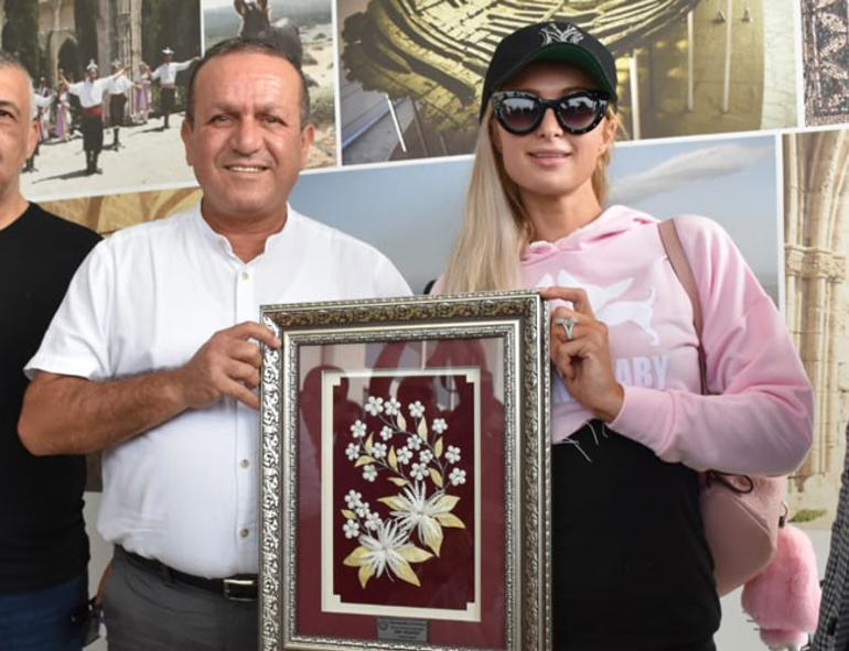 Paris Hilton arrives in Turkish Cyprus as part of tour