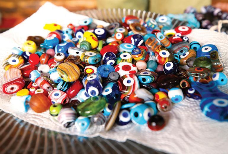 A heart beating for evil eye beads