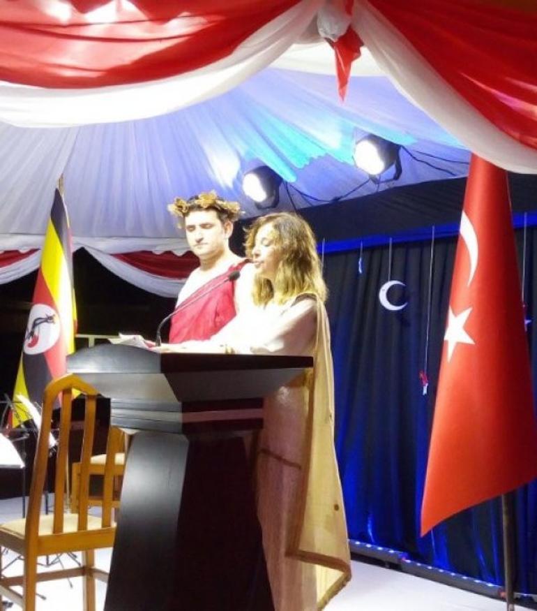 Turkish envoy to Uganda recalled after wearing Trojan costume in ceremony