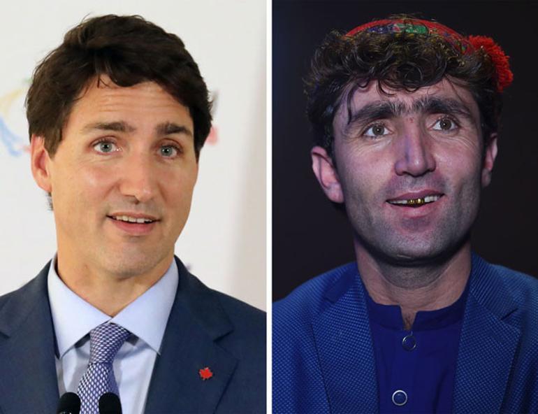 Afghan talent show singer finds fame as Justin Trudeau’s double