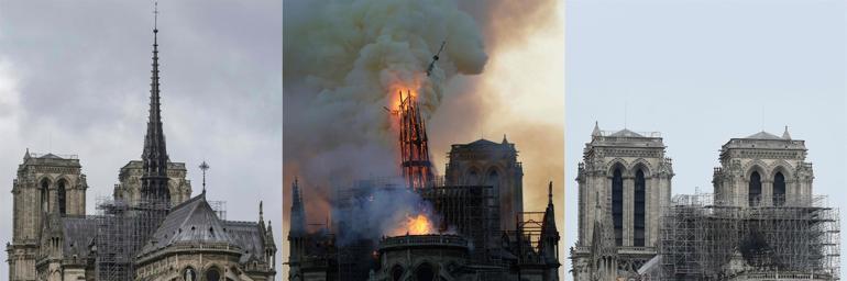 Massive fire engulfs Notre Dame Cathedral