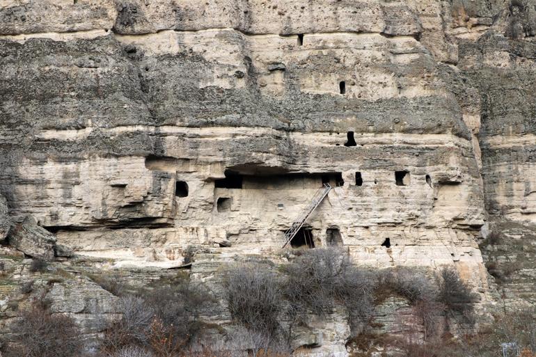 Rock-carved houses offer a calm holiday