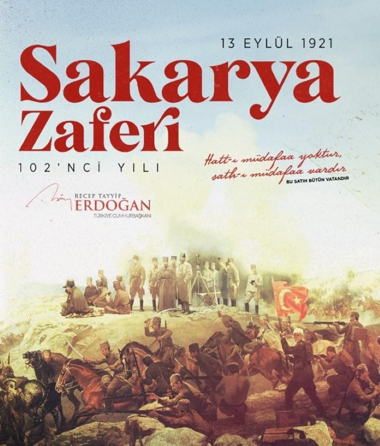 Cumhurbaşkanı Erdoğan'dan Sakarya Zaferi'nin yıl dönümü mesajı - Son Dakika  Haberleri