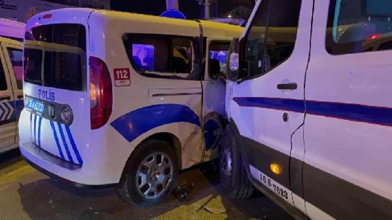 Bursada trafik kazası 3ü polis 6 kişi yaralandı