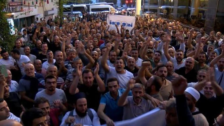 İBB ile imzalanan toplu sözleşmeyi reddeden çalışanlar eylem yaptı