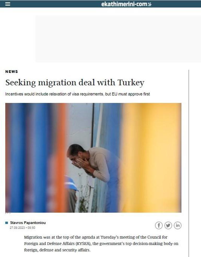 Komşu umudunu Türkiyeye bağladı Atina Ankaradan 3 şey istiyor, karşılığında vize için devreye girmeye hazır