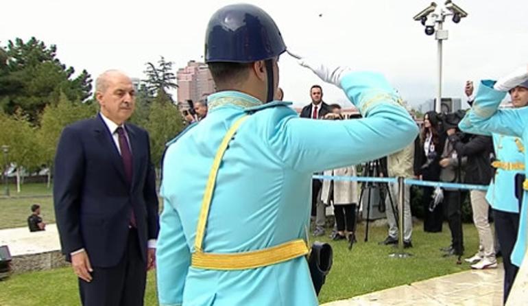 TBMMde yeni yasama dönemi: Numan Kurtulmuş Atatürk anıtına çelenk bıraktı