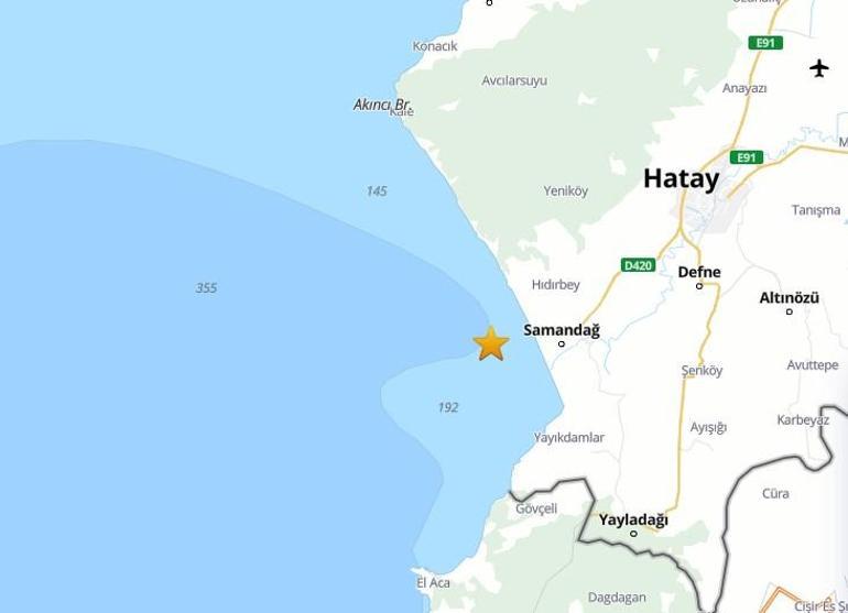 Son dakika deprem: Hatayda 4 büyüklüğünde deprem