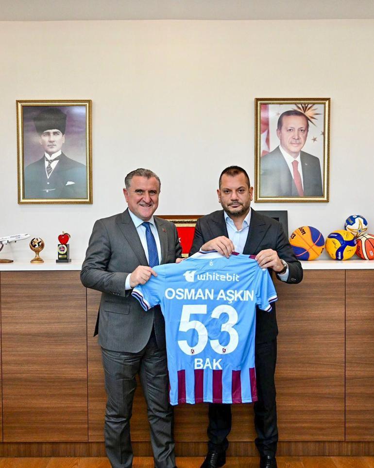 Trabzonspor Başkanı Ertuğrul Doğan, Bakan Bak’ı ziyaret etti