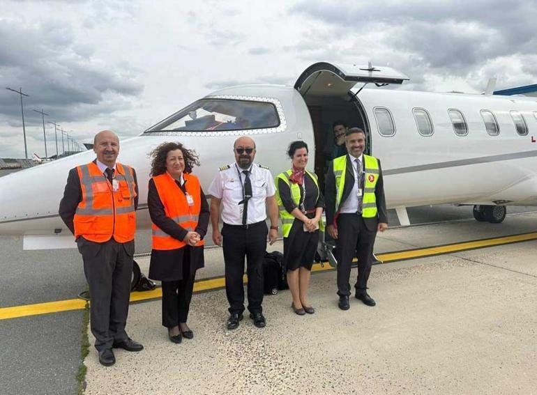 Ambulans uçakla Türkiye’ye gönderildi