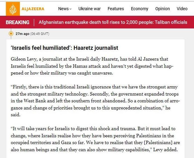Hamasın saldırısı dünya basınında: Arap basınından dikkat çeken gönderme İsrailliler durumu sindiremiyor: Gafil avlandık