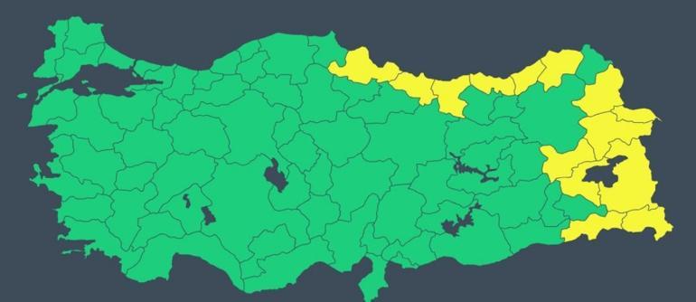 Meteorolojiden yeni hava durumu raporu 14 kente sarı kodlu uyarı
