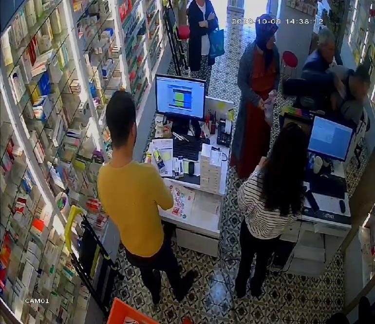 Esenyurtta eczanede aniden gelen yumrukla neye uğradığını şaşırdı