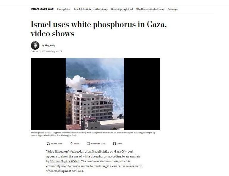 İsrailin gazzede kullandığı Beyaz fosfor nedir İnsan bedeni içinde yanmaya devam ediyor