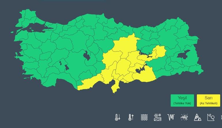 14 il için sarı kodlu alarm: Sel, yıldırım ve dolu tehlikesi... Sıcaklıklar bu tarihten sonra düşüyor