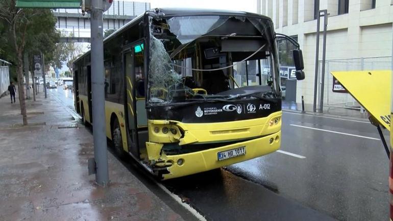 Beşiktaşta iki İETT otobüsü çarpıştı