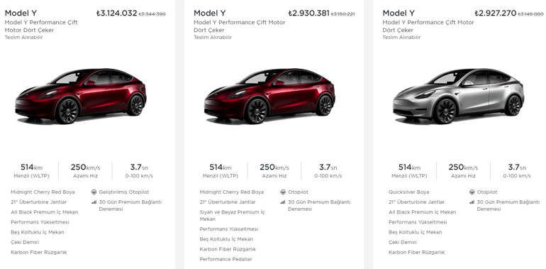 Tesla Türkiyeden indirim 400 bin liraya yakın fiyat düşüşü var