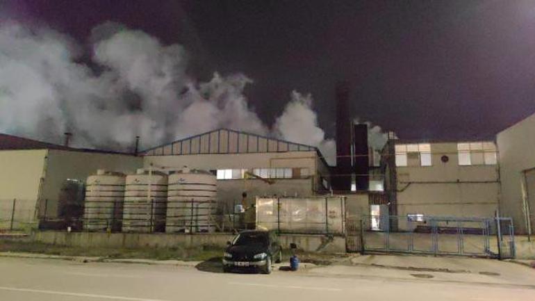 Bursa'da korkutan fabrika yang�n�