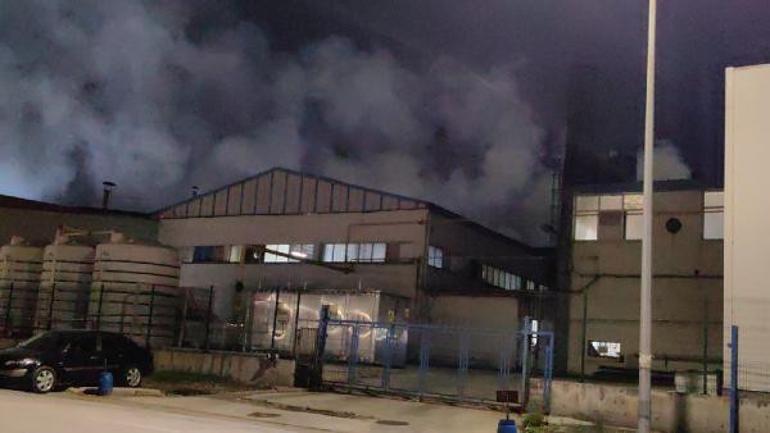 Bursa'da korkutan fabrika yang�n�