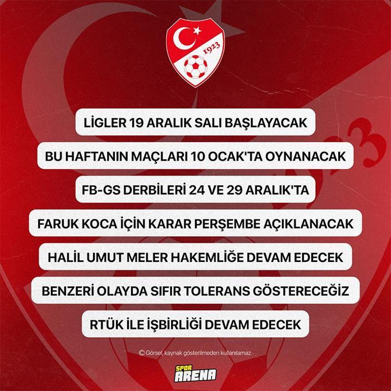 Son Dakika: Türkiyede ligler ne zaman başlayacak TFF Başkanı Mehmet Büyükekşi açıkladı | Fenerbahçe-Galatasaray derbisi, Halil Umut Melerin kararı