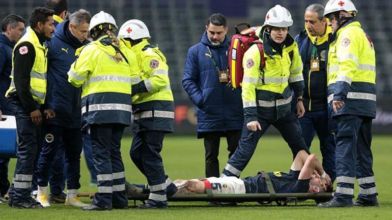 Fenerbahçede sakatlık kabusu Union Saint-Gilloise maçında da devam etti Rekoru kırdı, sedyeyle götürüldü...