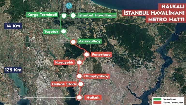 Seyahat süresi 8 dakikaya inecek Arnavutköy-İstanbul Havalimanı metro hattı yarın açılıyor
