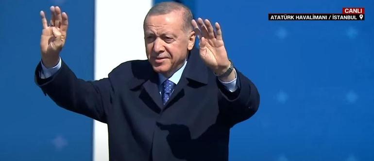 AK Parti İstanbul mitingi... Cumhurbaşkanı Erdoğan: Bavul dolusu paranın izahını yapamadılar