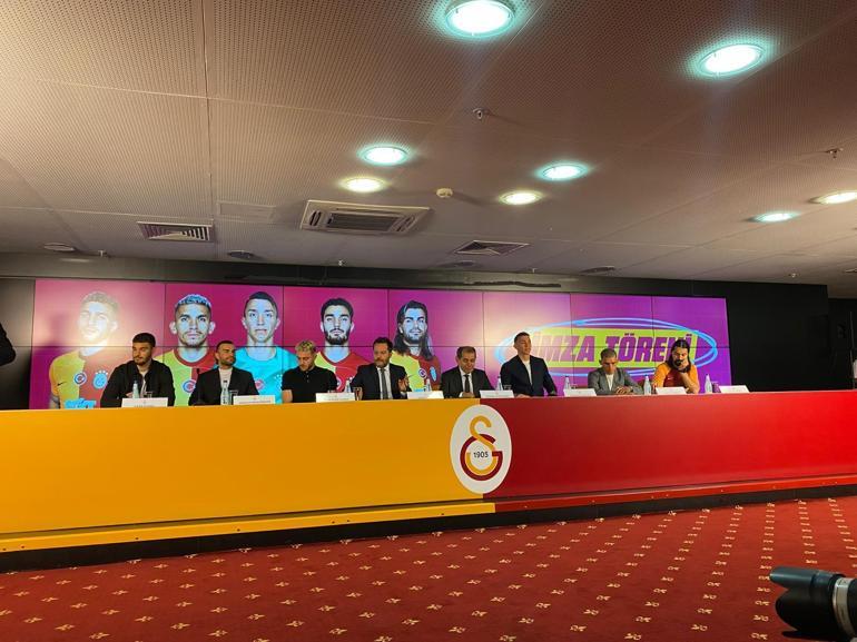 Galatasaraydan imza şov: 5 isimle sözleşme yenilendi Dursun Özbek, Erden Timur ve futbolculardan açıklamalar...