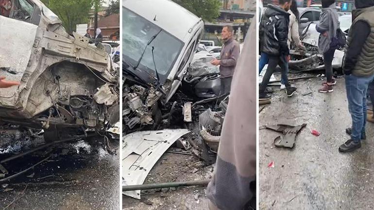 Beşiktaşta Büyükdere Caddesinde zincirleme trafik kazası... Havada gördüm aracı, kasırga birden kopmuş gibiydi