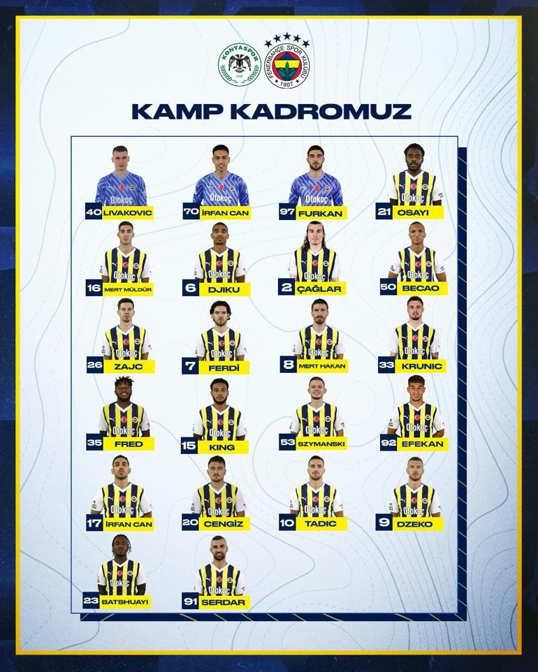 Fenerbahçenin Konyaspor kadrosunda 4 eksik Bonucciden dikkat çeken paylaşım