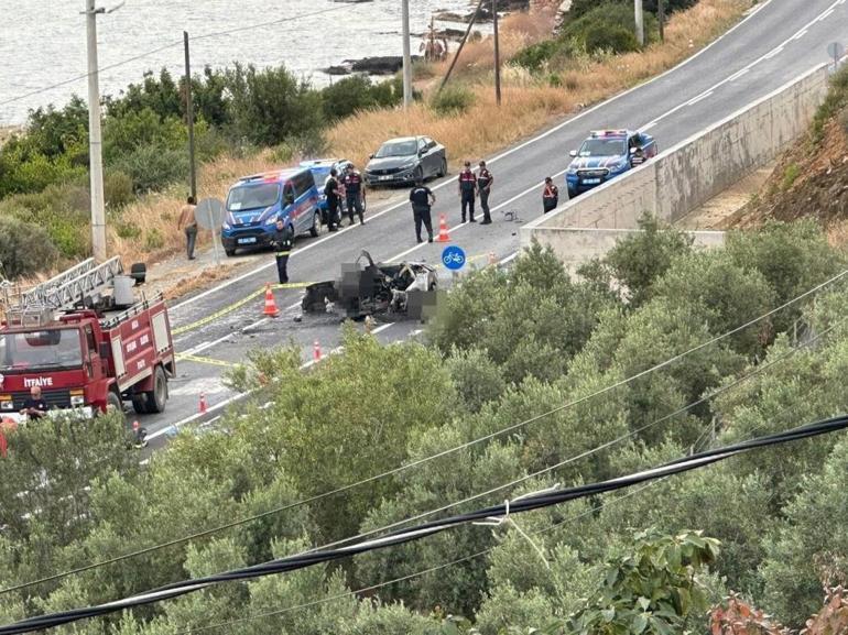 Antalyada alev alan otomobildeki Polonyalı çift hayatını kaybetti