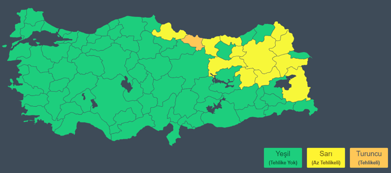 Floods in Mushu and Ordu leave two dead; Meteorological Agency issues heavy rain warning to 13 provinces