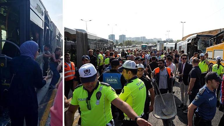 Küçükçekmecede metrobüs kazası: 1 can kaybı, 50 yaralı