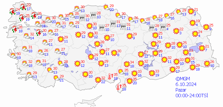 Son hava durumu tahminleri il il | Yarın (6 Ekim) hava nasıl olacak Pazar günü yağmur var mı Meteoroloji İstanbula saat verdi: Sağanak geliyor