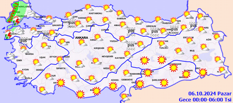 Son hava durumu tahminleri il il | Yarın (6 Ekim) hava nasıl olacak Pazar günü yağmur var mı Meteoroloji İstanbula saat verdi: Sağanak geliyor