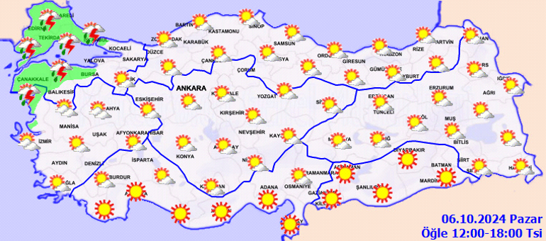 Son hava durumu tahminleri il il | Yarın (6 Ekim) hava nasıl olacak Pazar günü yağmur var mı Meteoroloji İstanbula saat verdi: Sağanak geliyor