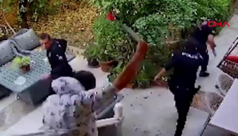 Polis memuruna bıçaklı saldırının görüntüsü ortaya çıktı Bakan Yerlikaya: 7 bıçak darbesiyle ağır yaralandı