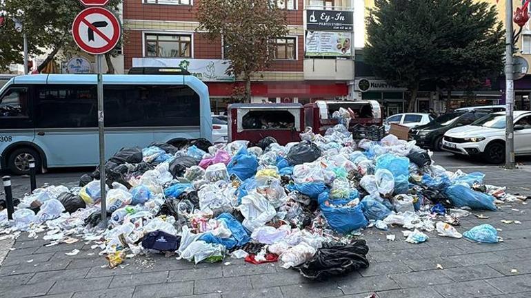 Kartal, Ataşehir, Maltepe, Beykoz ve Kadıköyde eylem yapan temizlik işçileri nedeniyle hizmetlerde aksamalar yaşanıyor