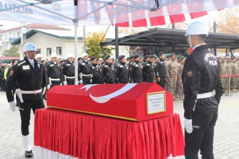 Malatyada şehit olan polis memuru için tören