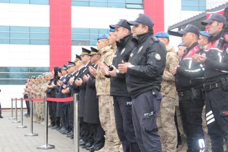 Malatyada şehit olan polis memuru için tören