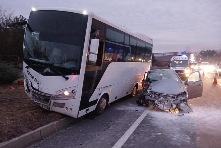 Takla atan otomobil midibüsle çarpıştı: 1 ölü, 5 yaralı