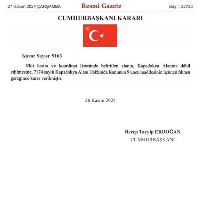 Resmi Gazetede yayımlandı: Nevşehir dışındaki bu nokta Kapadokya Alanına dahil edildi... Bölgenin giriş kapısı olarak anılıyor