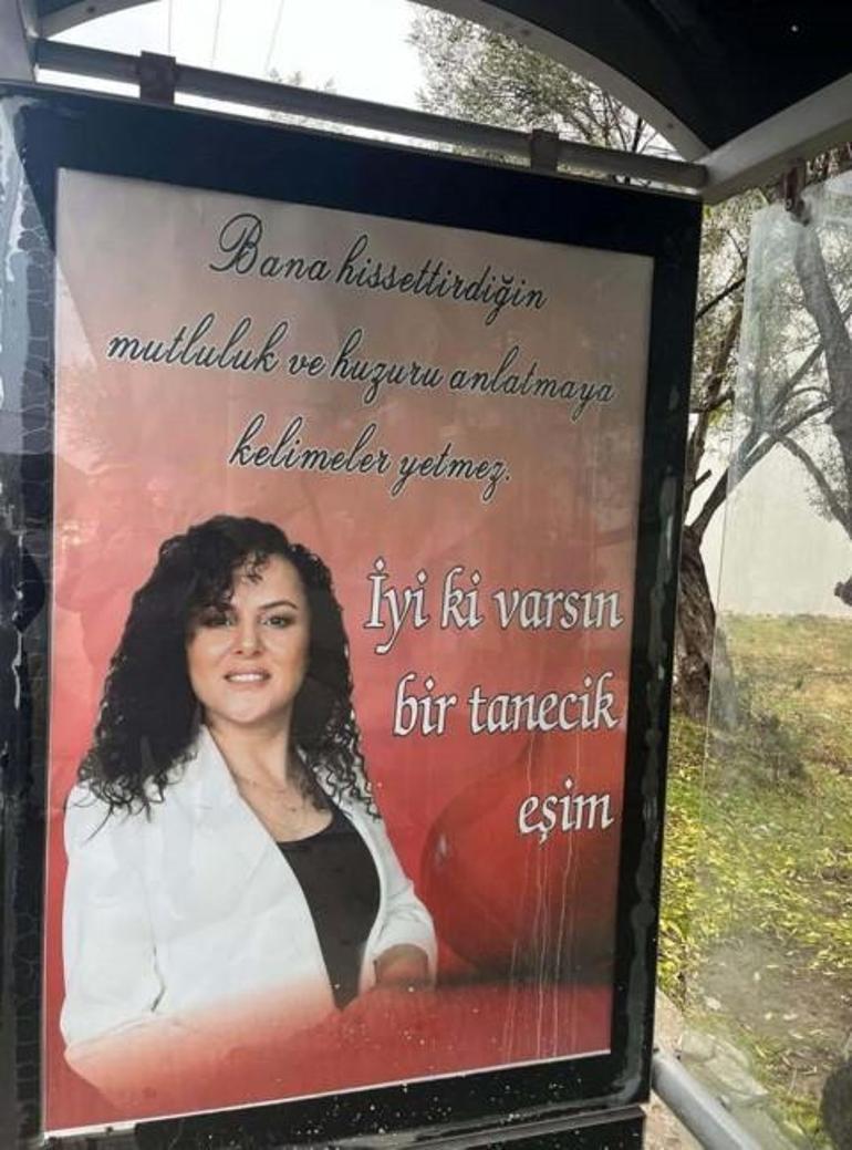 Muhtara eşinden ilginç sürpriz: Panolara bu yazılarla birlikte fotoğrafını astırdı